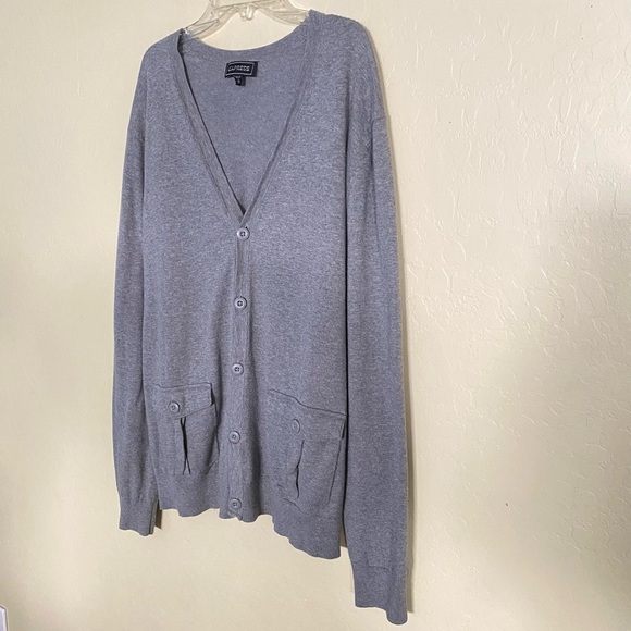 Express Gray Men Cardigan Size X-Large - Picture 4 of 14